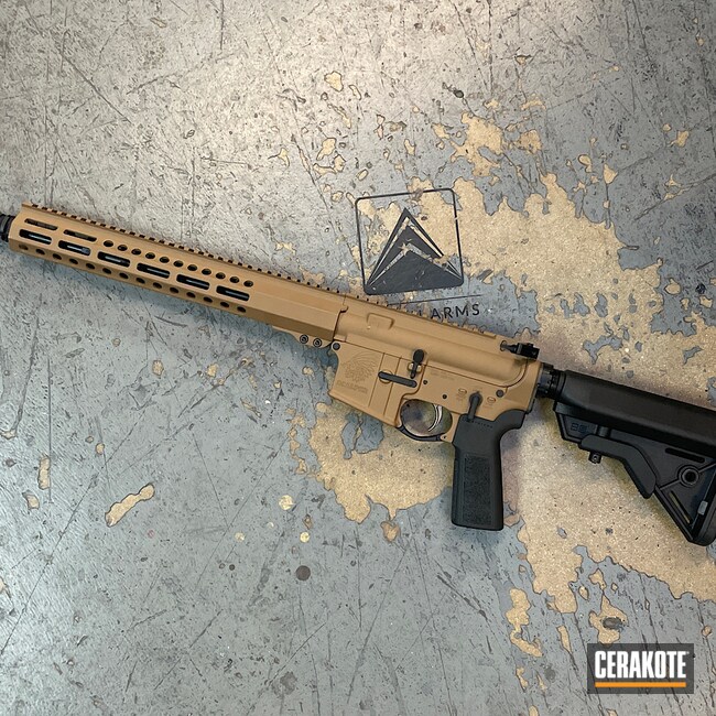 Battleworn AR Build Cerakoted using Troy® Coyote Tan, Desert Sand and  Chocolate Brown
