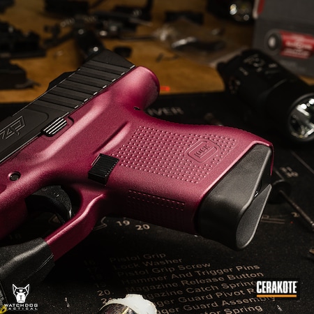 Powder Coating: Glock 43,9mm,Glock,S.H.O.T,Zaffiri Precision,BLACK CHERRY H-319