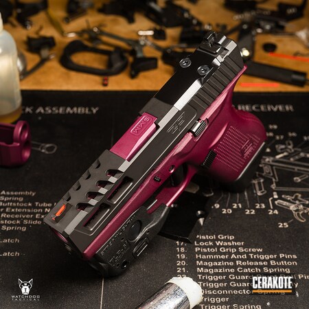 Powder Coating: Glock 43,9mm,Glock,S.H.O.T,Zaffiri Precision,BLACK CHERRY H-319