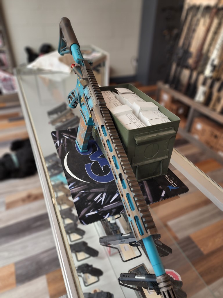 Memorial AR Cerakoted using Barrett® Bronze and Aztec Teal | Cerakote
