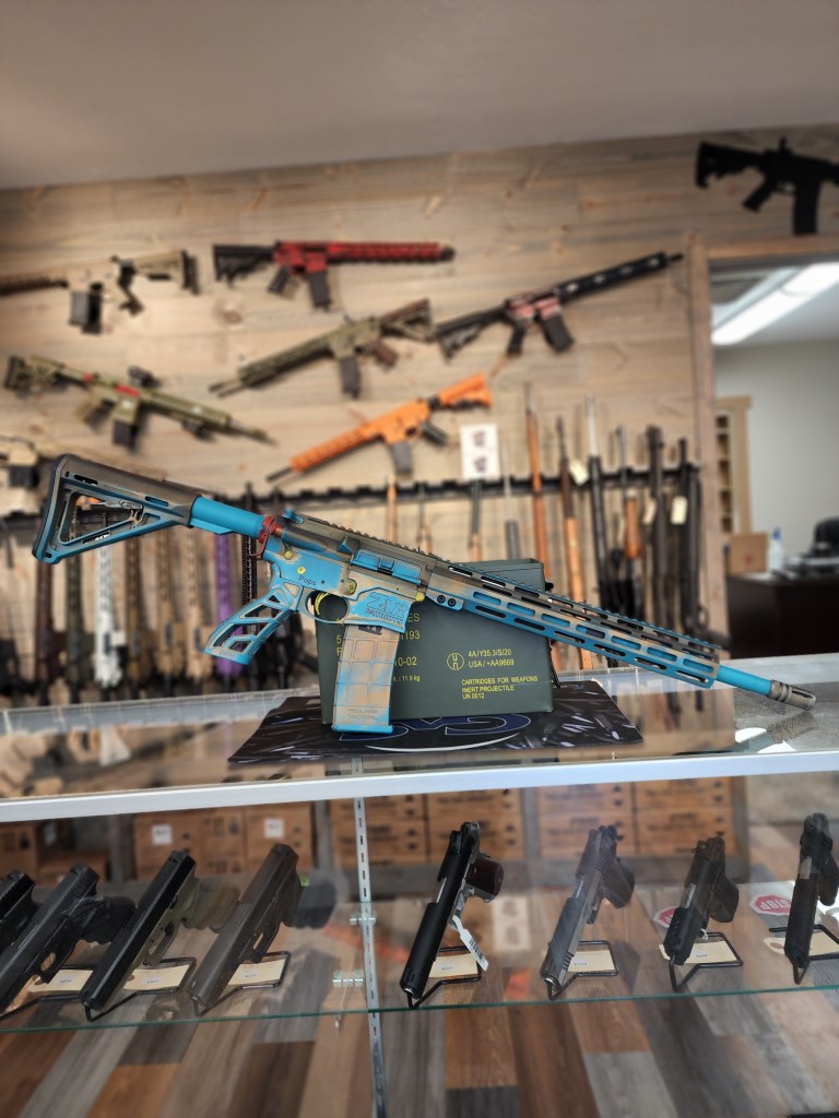 Memorial AR Cerakoted using Barrett® Bronze and Aztec Teal | Cerakote