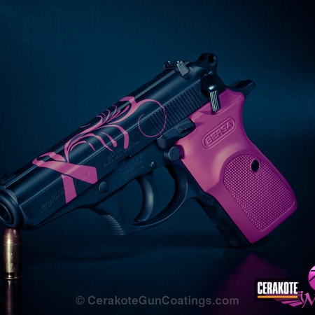 Powder Coating: Graphite Black H-146,Ladies,Handguns,SIG™ PINK H-224,Donated,Breast Cancer,Women's Gun