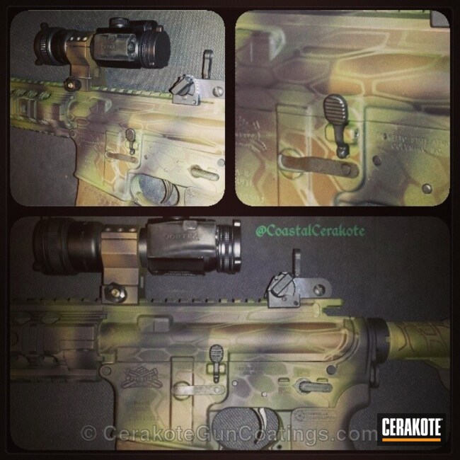 Cerakoted H-267 Magpul Flat Dark Earth With H-226 Patriot Brown And H-168 Zombie Green