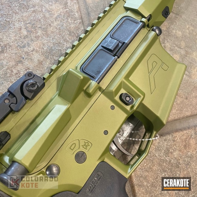 Ar Cerakoted Using Multicam® Bright Green And Gold