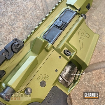 Ar Cerakoted Using Multicam® Bright Green And Gold