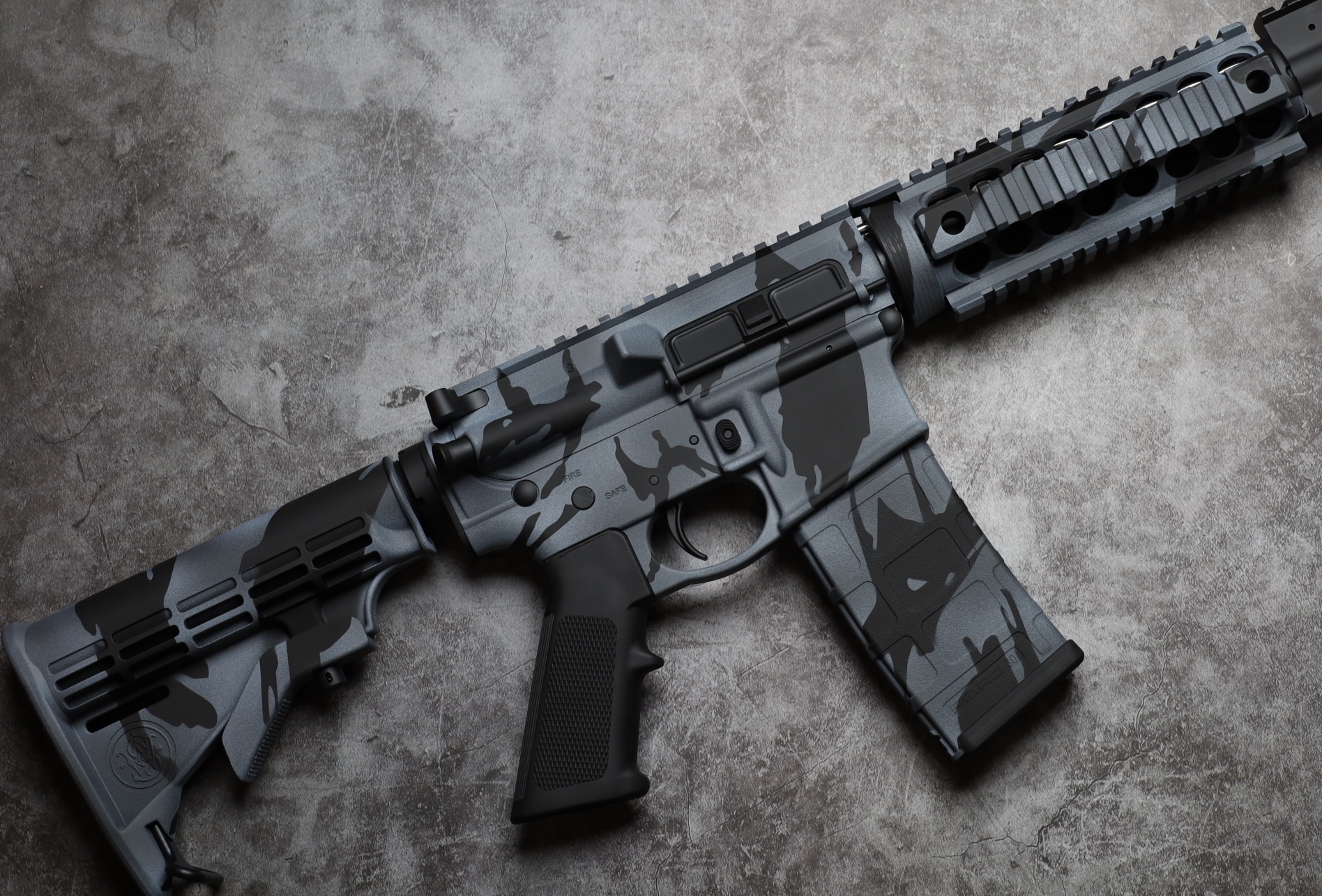 Shadow Camo Rifle Done in H-234, H-146 and H-297 | Cerakote