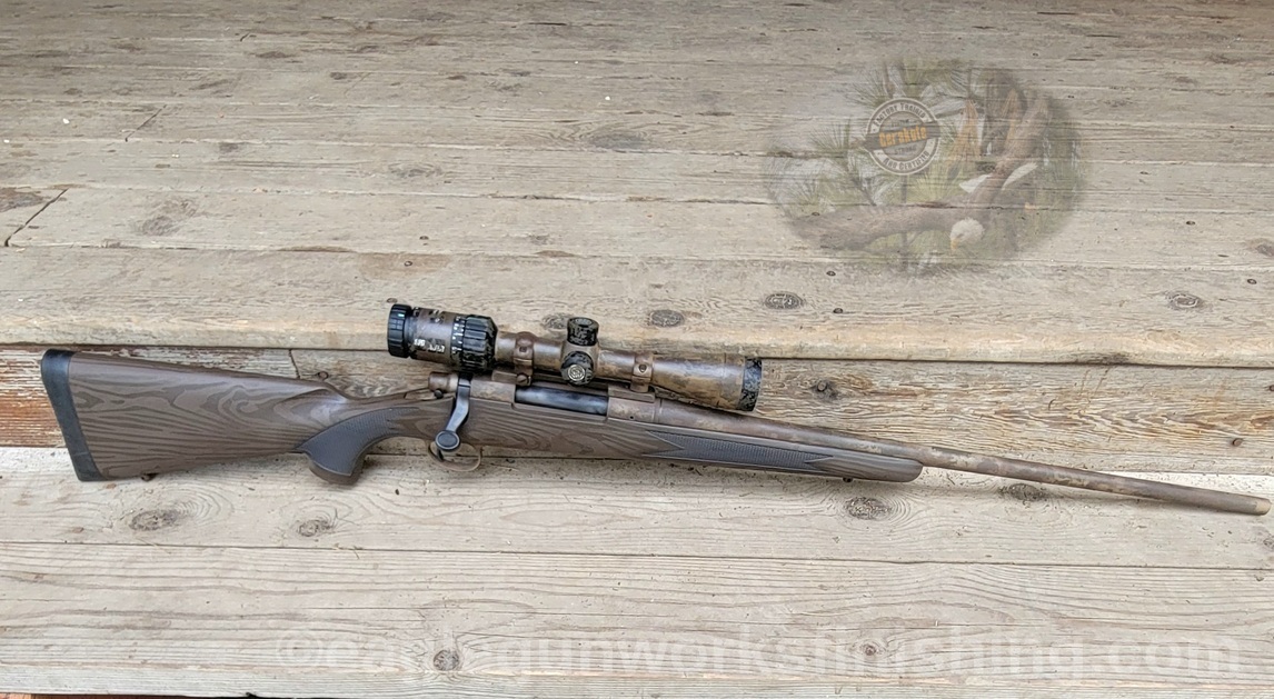 Bolt Action Rifle Cerakoted using Plum Brown, Chocolate Brown and ...