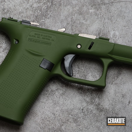 Powder Coating: 9mm,Glock,Frame,S.H.O.T,MULTICAM® BRIGHT GREEN H-343,Pistol,Glock 43X,Handgun,43x,g43x