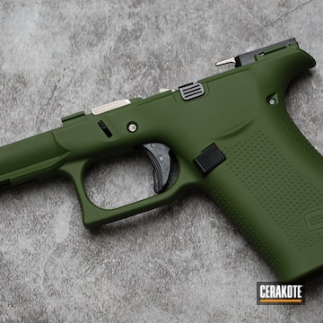 Glock 43x Cerakoted Using Multicam® Bright Green