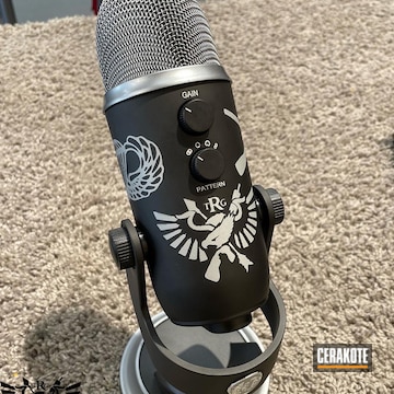 Custom Microphone Cerakoted Using Armor Black And Crushed Silver