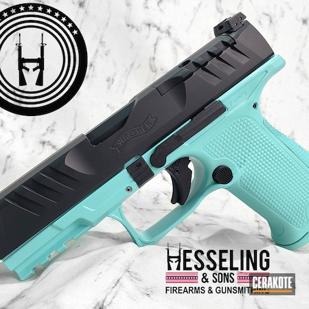Powder Coating: 9mm,Ladies Daily Carry,Ladies,S.H.O.T,Walther,Robin's Egg Blue H-175,Walther PDP