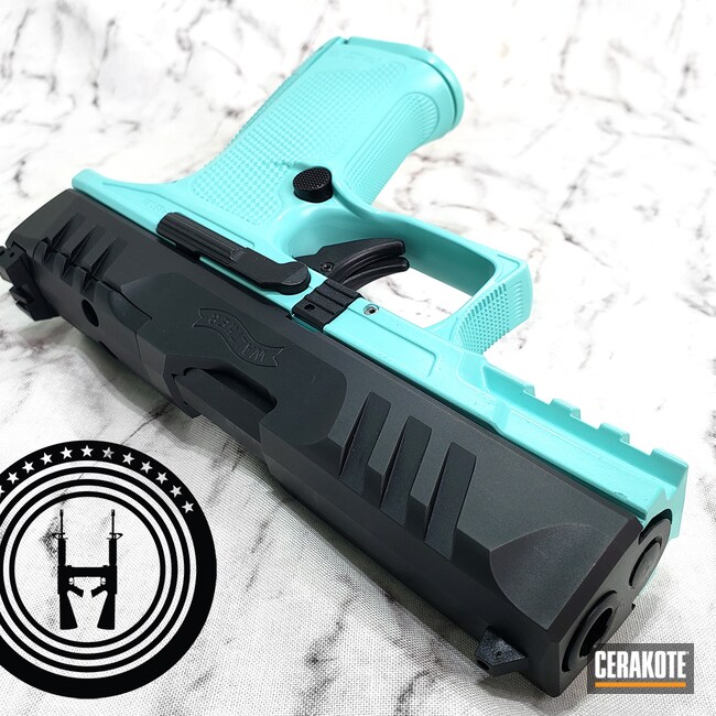Cerakoted: S.H.O.T,9mm,Walther,Robin's Egg Blue H-175,Ladies Daily Carry,Walther PDP,Ladies
