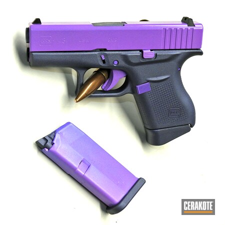 Powder Coating: Glock 43,9mm,Cerakote FX LIBERTY FX-104,Glock,Two Tone,PURPLEXED H-332,CRUSHED ORCHID H-314,S.H.O.T,g43x