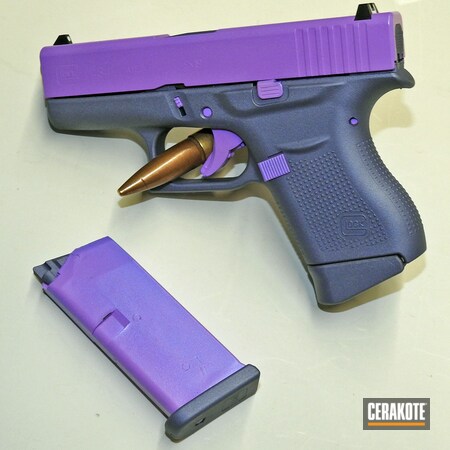 Powder Coating: Glock 43,9mm,Cerakote FX LIBERTY FX-104,Glock,Two Tone,PURPLEXED H-332,CRUSHED ORCHID H-314,S.H.O.T,g43x