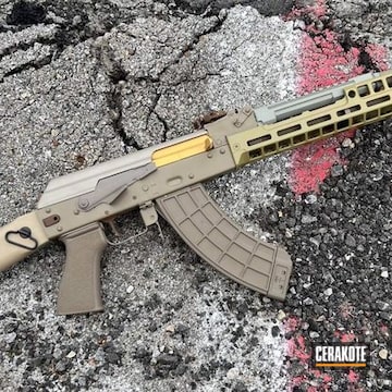 Ak-47 Cerakoted Using Desert Sand, Barrett® Bronze And Ral 8000