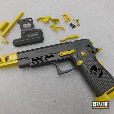 Powder Coating: Firearm,Infinity,S.H.O.T,Hi-capa,Lemon Zest H-354,Tactical Grey H-227