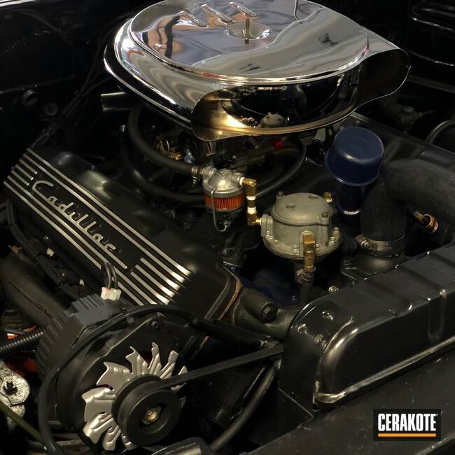 Cerakoted: Car Parts,Engine Parts,Car,Classic,Cadillac,Valve Covers,Automotive,V8,CERAKOTE GLACIER BLACK C-7600,CERAKOTE GLACIER SILVER C-7700