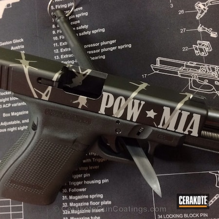 Powder Coating: Glock,Handguns,Crushed Silver H-255,Armor Black H-190,Titanium H-170