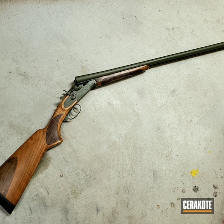 Powder Coating: Side by Side,12 Gauge,Shotgun,S.H.O.T,CZ,O.D. Green H-236,Restoration,Hunting Shotgun,Hunting