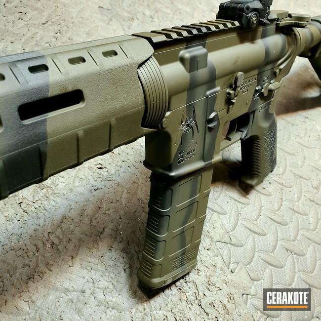 Custom Camo AR Cerakoted using Magpul® O.D. Green and Gen II Graphite ...