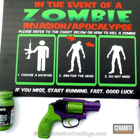 Powder Coating: Smith & Wesson,Zombie Green H-168,Ladies,Handguns,Bright Purple H-217