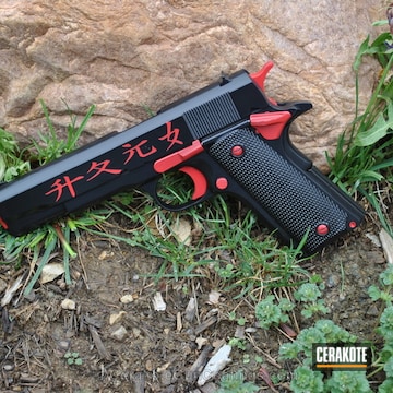 Cerakoted H-216 Smith & Wesson Red With H-146 Graphite Black And Mc-155 Micro Clear
