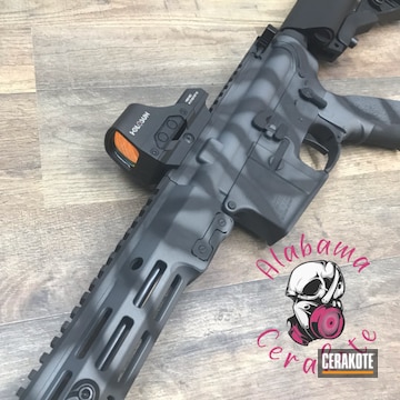 Ar Rifle Cerakoted Using Tactical Grey And Graphite Black
