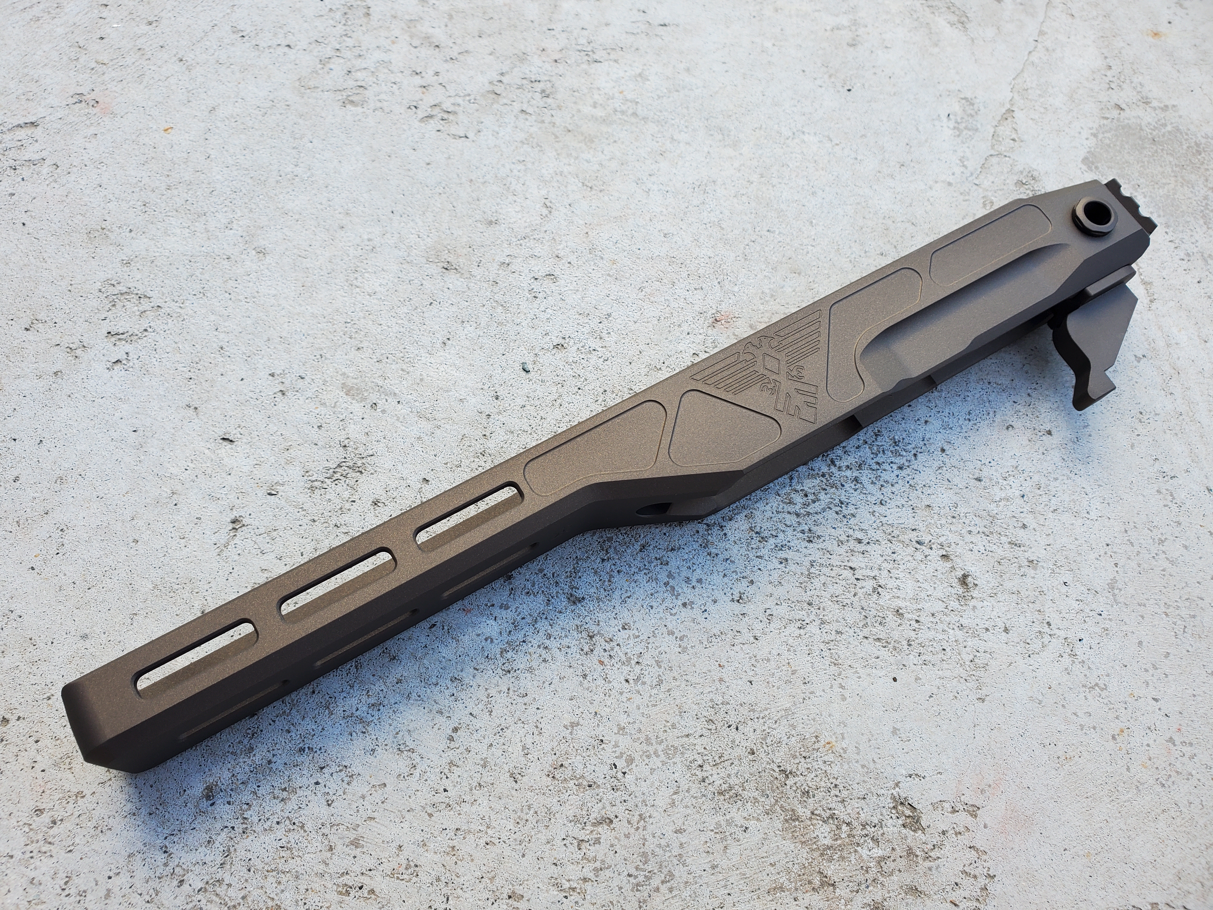 Ruger 10/22 Rifle Chassis Cerakoted using Midnight Bronze | Cerakote