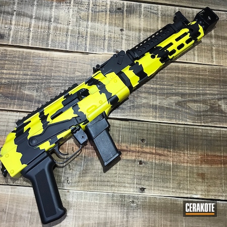 Powder Coating: 9mm,Graphite Black H-146,S.H.O.T,Draco,Electric Yellow H-166
