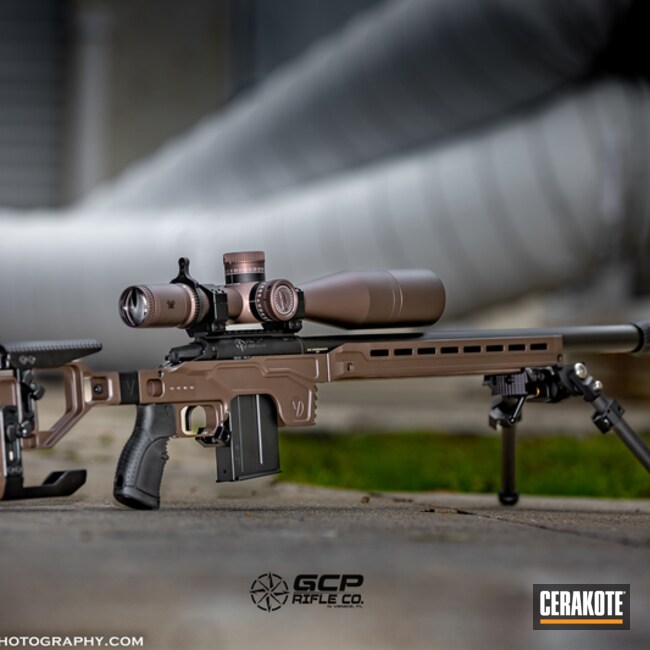 Precision Rifle Cerakoted Using Vortex® Bronze