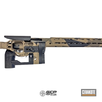 Custom Splinter Camo Precision Rifle Cerakoted Using Armor Black