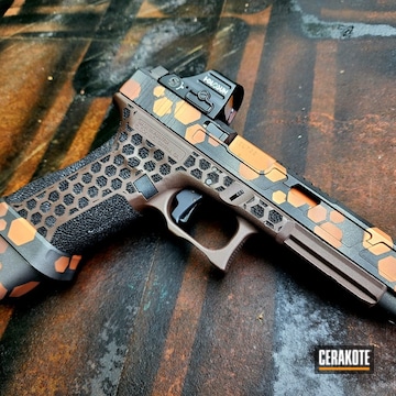 Custom Glock Cerakoted Using Vortex® Bronze, Copper Suede And Graphite Black