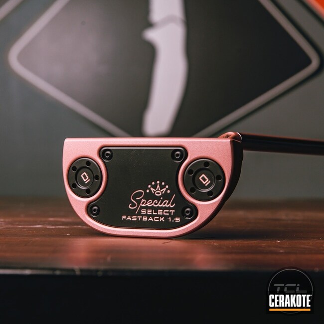 Scotty Cameron Putter Cerakoted Using Rose Gold And Graphite Black