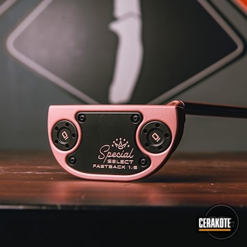 Scotty Cameron Putter Cerakoted Using Rose Gold And Graphite Black