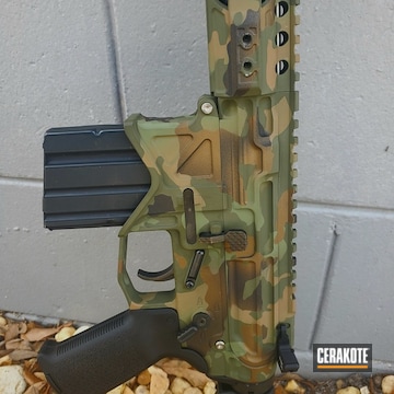 Custom Camo Ar Build Cerakoted Using Barrett® Brown, Sniper Green And Graphite Black