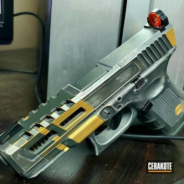 Custom Glock Cerakoted Using Sig™ Dark Grey, Titanium And Battleship Grey