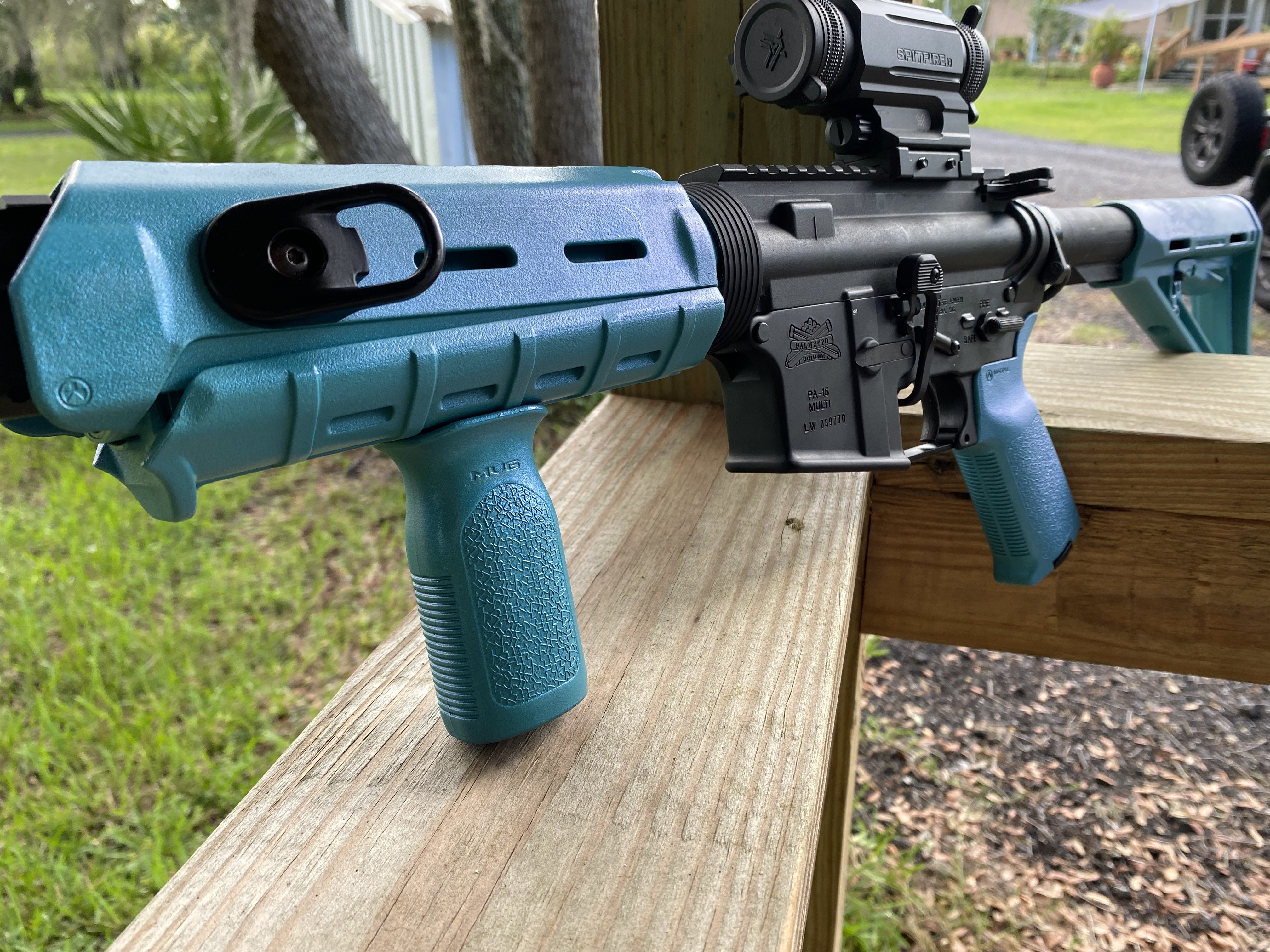 AR Cerakoted using Aztec Teal | Cerakote
