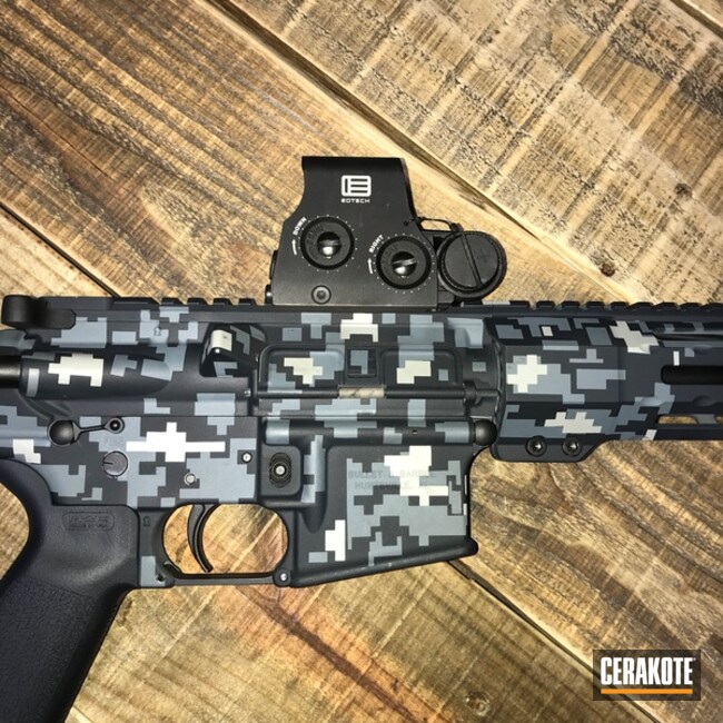 Digicam Ar Cerakoted Using Magpul® Stealth Grey, Stormtrooper White And Tactical Grey