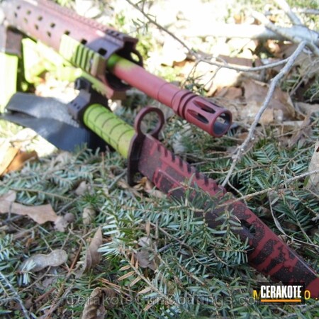 Powder Coating: Zombie Green H-168,Armor Black H-190,Tactical Rifle,FIREHOUSE RED H-216