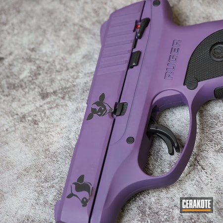 Powder Coating: Laser Engrave,9mm,Graphite Black H-146,S.H.O.T,Pistol,EC9s,Bright Purple H-217,Ruger,Handgun