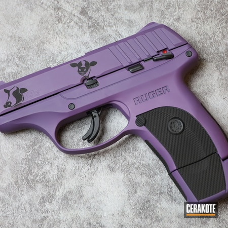 Powder Coating: Laser Engrave,9mm,Graphite Black H-146,S.H.O.T,Pistol,EC9s,Bright Purple H-217,Ruger,Handgun