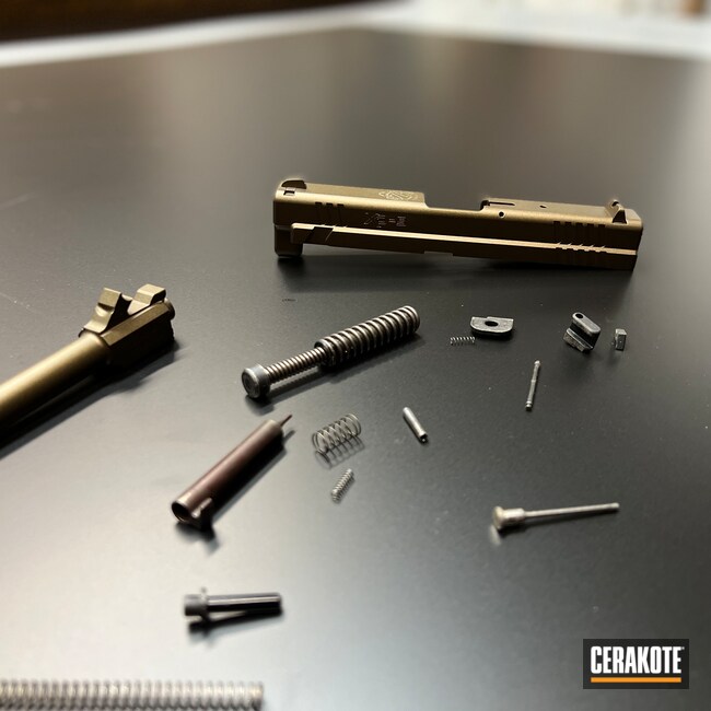 Cerakoted: S.H.O.T,9mm,Springfield XD,Pistol,Midnight Bronze H-294