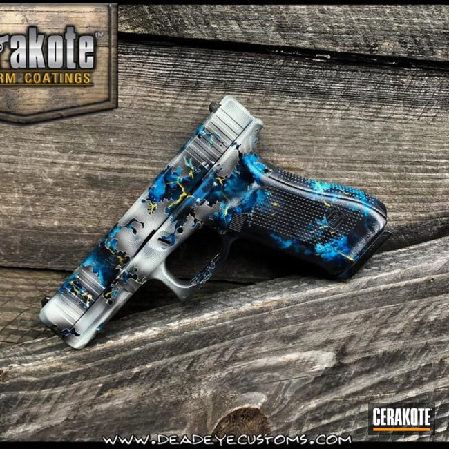 Glock Cerakoted Using Kel-tec® Navy Blue, Snow White And Sky Blue