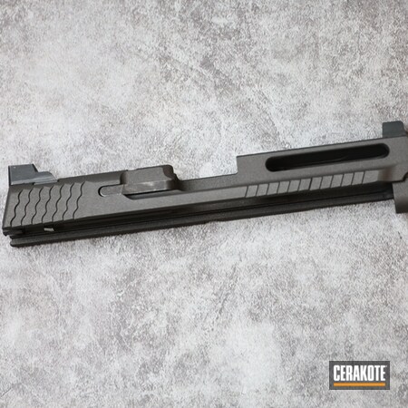 Powder Coating: Slide,9mm,Machined Slide,Smith & Wesson,S.H.O.T,Pistol,M&P,Cobalt H-112,S&W,Handgun,Pistol Slide