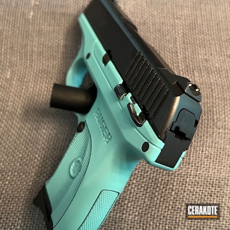 Powder Coating: 9mm,Ruger LC9S,BLACKOUT E-100,S.H.O.T,Ruger LC9,LC9S,Robin's Egg Blue H-175,Ruger