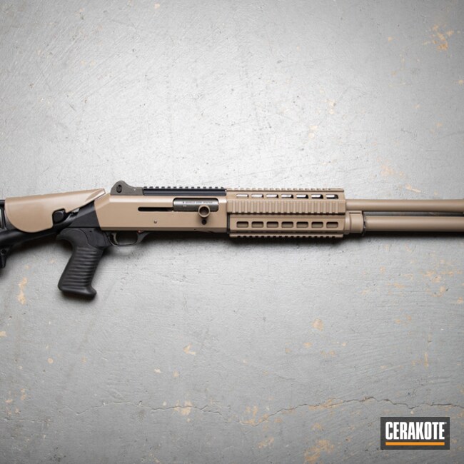 Tactical Shotgun Cerakoted using Flat Dark Earth | Cerakote