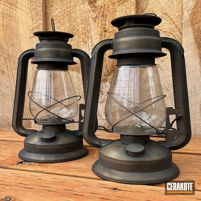 Oil Lamps With Rustic Look Cerakoted Using Graphite Black And Burnt Bronze