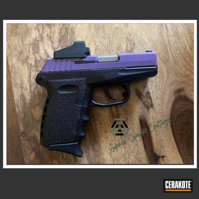 Sccy Cpx2 Pistol Cerakoted Using Cerakote Fx Mystique And Bright Purple