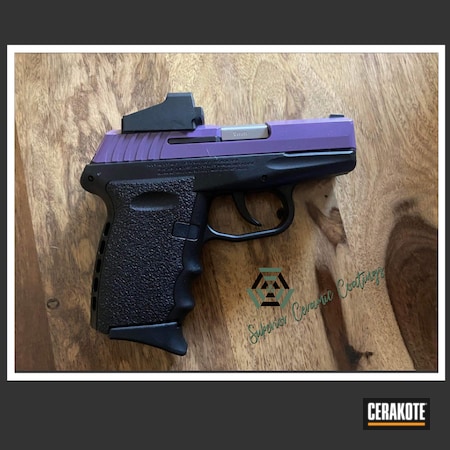 Powder Coating: Slide,cpx2,S.H.O.T,Bright Purple H-217,Handgun,SCCY,Cerakote FX MYSTIQUE FX-105