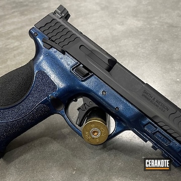 Smith & Wesson M&p Shield Cerakoted Using Cerakote Fx Liberty And Graphite Black